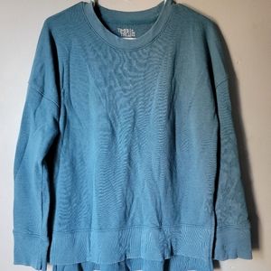 Blue crewneck sweatshirt